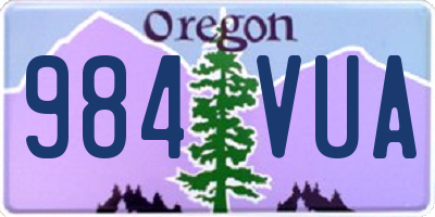 OR license plate 984VUA