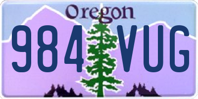 OR license plate 984VUG