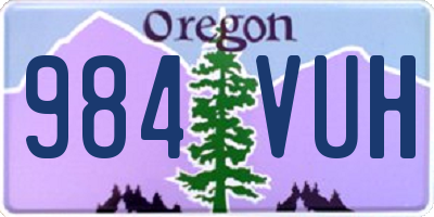 OR license plate 984VUH