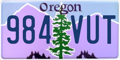 OR license plate 984VUT