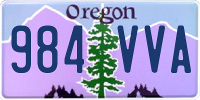 OR license plate 984VVA