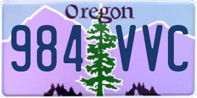 OR license plate 984VVC