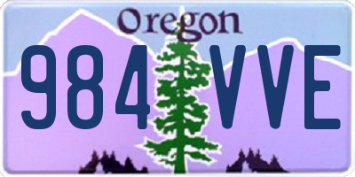 OR license plate 984VVE