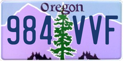 OR license plate 984VVF