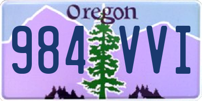 OR license plate 984VVI