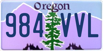 OR license plate 984VVL