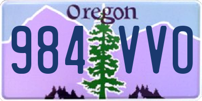OR license plate 984VVO