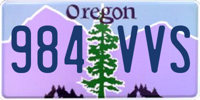 OR license plate 984VVS