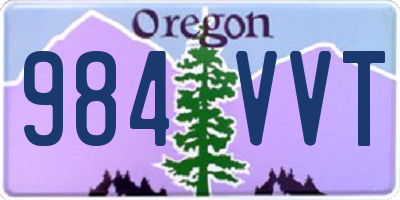 OR license plate 984VVT
