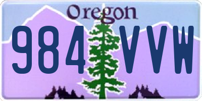 OR license plate 984VVW