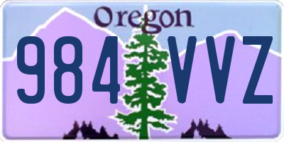 OR license plate 984VVZ