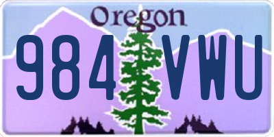 OR license plate 984VWU