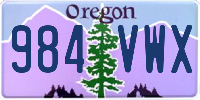 OR license plate 984VWX