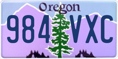 OR license plate 984VXC