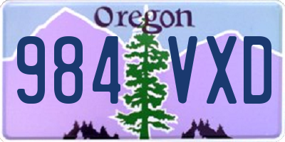OR license plate 984VXD