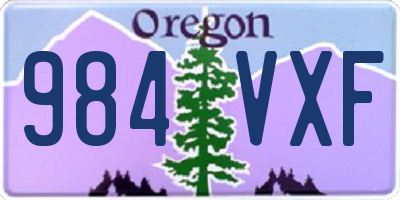 OR license plate 984VXF