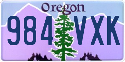 OR license plate 984VXK