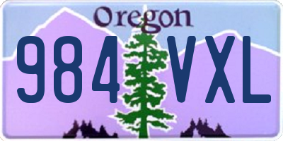 OR license plate 984VXL