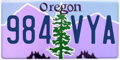 OR license plate 984VYA