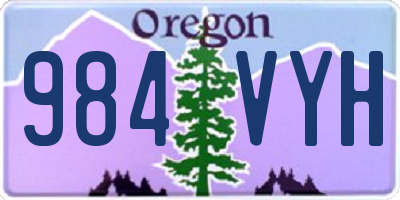OR license plate 984VYH