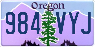 OR license plate 984VYJ