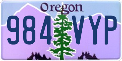 OR license plate 984VYP