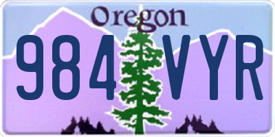 OR license plate 984VYR