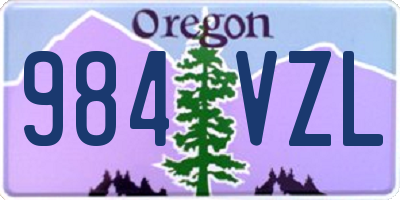 OR license plate 984VZL