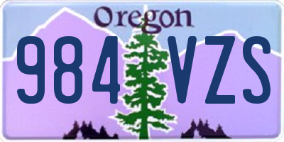 OR license plate 984VZS