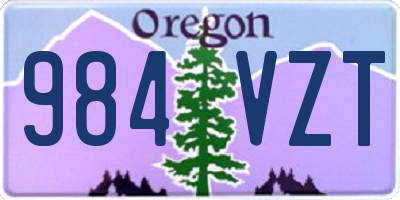 OR license plate 984VZT