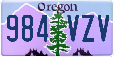 OR license plate 984VZV