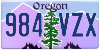 OR license plate 984VZX