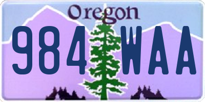 OR license plate 984WAA