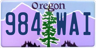 OR license plate 984WAI