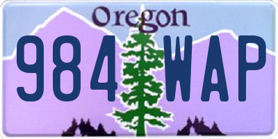 OR license plate 984WAP