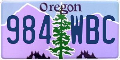 OR license plate 984WBC