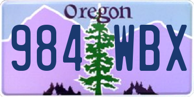 OR license plate 984WBX