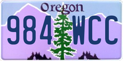 OR license plate 984WCC