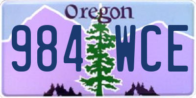 OR license plate 984WCE