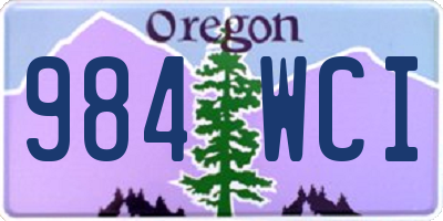 OR license plate 984WCI