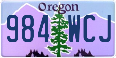 OR license plate 984WCJ