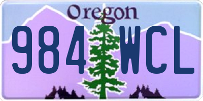 OR license plate 984WCL