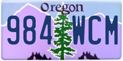 OR license plate 984WCM