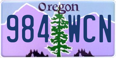 OR license plate 984WCN
