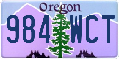 OR license plate 984WCT