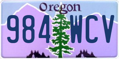 OR license plate 984WCV