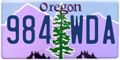 OR license plate 984WDA