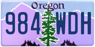 OR license plate 984WDH