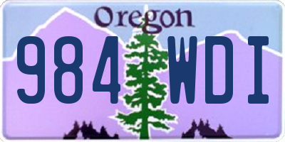 OR license plate 984WDI