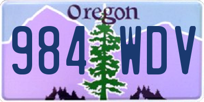 OR license plate 984WDV